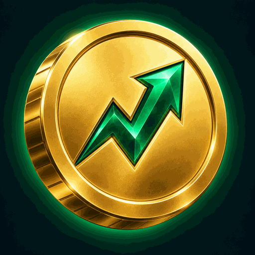 Trade Legends app icon: a gold coin with a green rising arrow