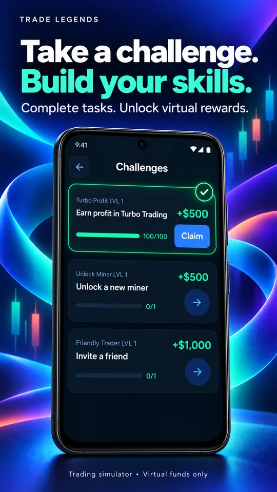 Challenges screen with level-up objectives and rewards